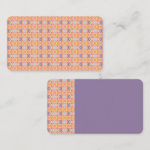Carte De Visite Motif géométrique mosaïque pixel pastel rétro