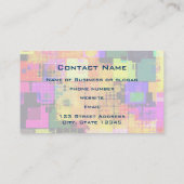 Carte De Visite Motif géométrique multicouleur carré (Dos)