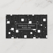 Carte De Visite Motif géométrique noir et blanc (Devant)