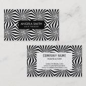 Carte De Visite Motif géométrique noir et blanc (Devant / Derrière)