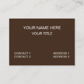 Carte De Visite Motif géométrique orange Brown Diamant (Dos)