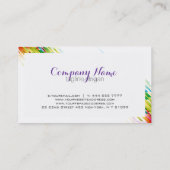 Carte De Visite Motif géométrique rétro coloré (Dos)