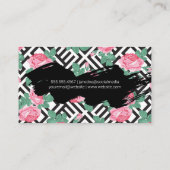 Carte De Visite Motif géométrique rose (Dos)