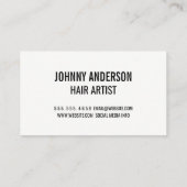 Carte De Visite Motif géométrique rose | Ciseau de salon (Dos)