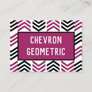 Carte De Visite Motif géométrique violet noir Chevron