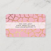 Carte De Visite Motif Gold Chic contemporain rose (Dos)