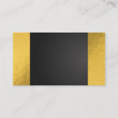Carte De Visite Motif Gold Foil | Noir de carbone (Dos)
