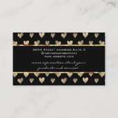 Carte De Visite Motif Gold Heart (Dos)