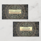 Carte De Visite Motif Gold Mandala (Devant / Derrière)