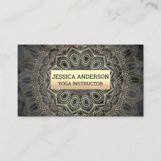 Carte De Visite Motif Gold Mandala (Devant)