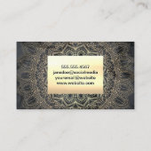 Carte De Visite Motif Gold Mandala | Guérir les mains de Lotus (Dos)
