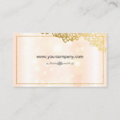 Carte De Visite Motif Gold Ornate | Éclairage (Dos)