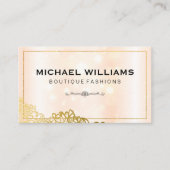 Carte De Visite Motif Gold Ornate | Éclairage (Devant)