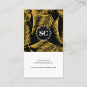 Carte De Visite Motif Gold Palm Leaf (Dos)