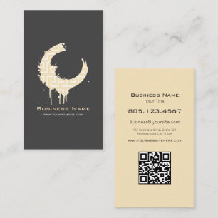 Carte De Visite Motif Grec Peinture Tourbillon Design – Modifiable