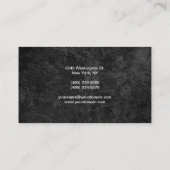 Carte De Visite Motif gris élégant tendance Orange Script Manager (Dos)