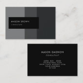 Carte De Visite Motif gris moderne de gradient de Profi de (Devant / Derrière)