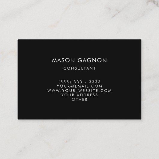 Carte De Visite Motif gris moderne de gradient de Profi de (Dos)