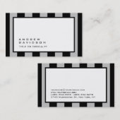 Carte de visite Motif gris noir (Devant / Derrière)