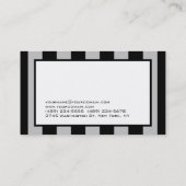 Carte de visite Motif gris noir (Dos)