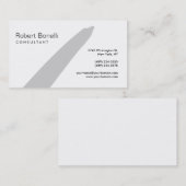 Carte de visite Motif gris noir blanc (Devant / Derrière)