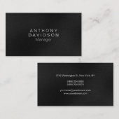 Carte de visite Motif gris noir blanc (Devant / Derrière)