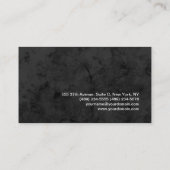 Carte De Visite Motif gris noir style moderne élégant tendance (Dos)
