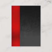 Carte De Visite Motif gris rouge vertical unique professionnel (Dos)
