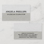 Carte De Visite Motif gris simple (Devant / Derrière)