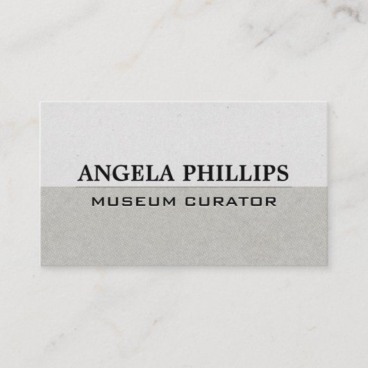 Carte De Visite Motif gris simple (Devant)