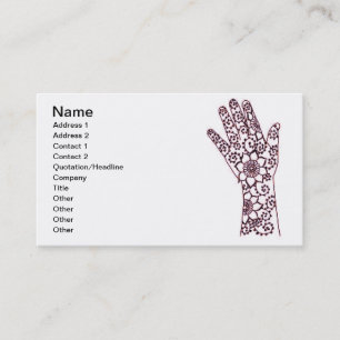 Carte de visite Motif Henna