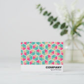 Carte De Visite Motif Hexagon 02 (Debout devant)