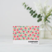 Carte De Visite Motif Hexagon 04 (Debout devant)