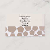 Carte De Visite Motif Hexagone Marron (Dos)
