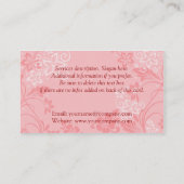 Carte De Visite motif hibiscus.rouge ~ bc (Dos)