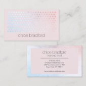 Carte De Visite Motif holographique moderne en rose (Devant / Derrière)