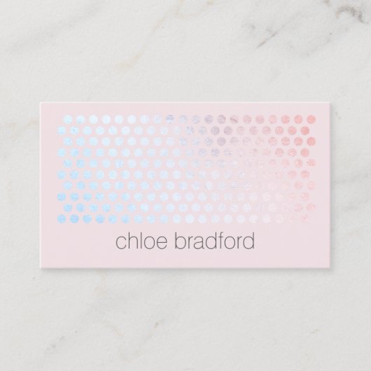 Carte De Visite Motif holographique moderne en rose (Devant)