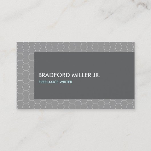 CARTE DE VISITE MOTIF HONEYCOMB GRAY (Devant)