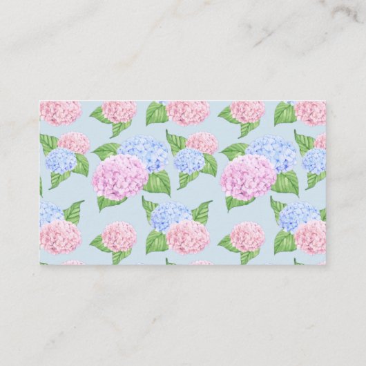 Carte De Visite Motif Hydrangea (Dos)