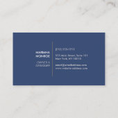 Carte De Visite MOTIF IKAT DESIGNER en BLEU (Dos)