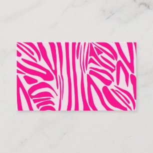 Carte De Visite Motif imprimé zèbre rose