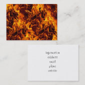 Carte De Visite Motif incendie et flamme (Devant / Derrière)