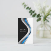 Carte De Visite Motif incurvé professionnel moderne et élégant (Debout devant)