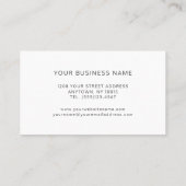 Carte De Visite Motif incurvé professionnel moderne et élégant (Dos)