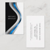 Carte De Visite Motif incurvé professionnel moderne et élégant (Devant / Derrière)