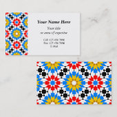 Carte de visite motif islamique (Devant / Derrière)