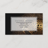 Carte De Visite Motif Jaguar Doré           (Dos)