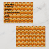 Carte De Visite Motif japonais à l'échelle de poisson (Devant / Derrière)