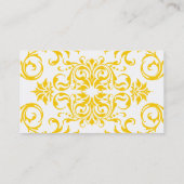 Carte De Visite Motif jaune de damassé (Dos)