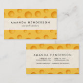 Carte De Visite Motif jaune de fromage (Devant / Derrière)